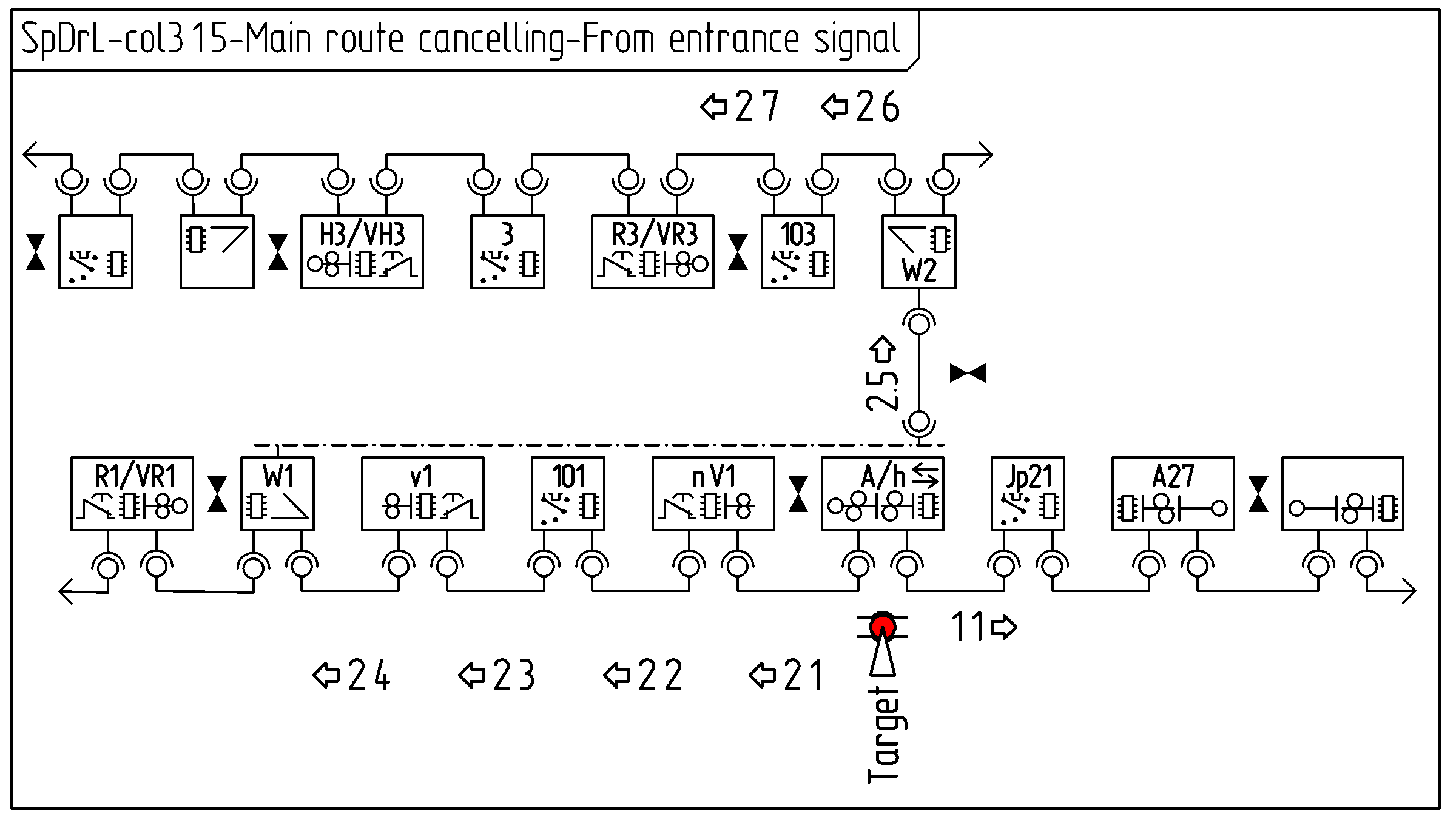 Figure with SpDrL60-col3_1_5 Interaction collaboration main route cancelling.