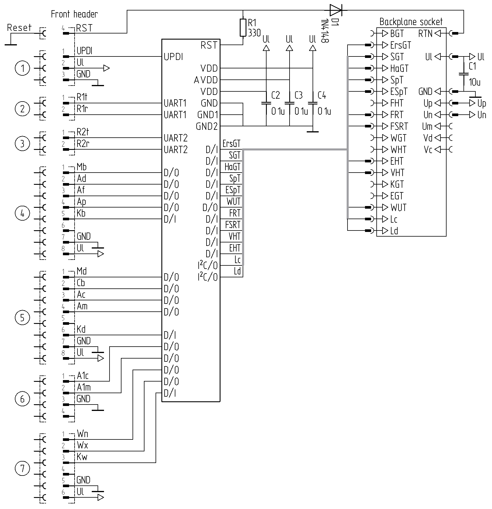 Figure with structural model, design model, entrance signal controller.
