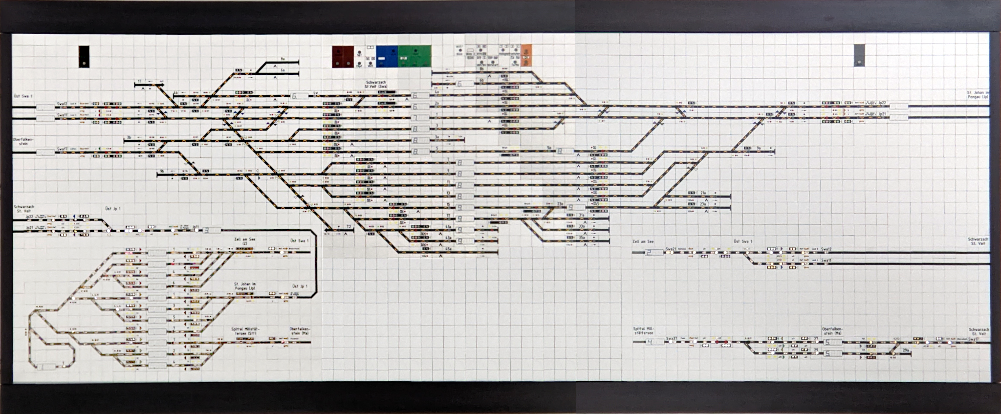 Photo of the signalling panel for the model railway.