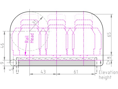 Figure with diagram of easement at particular distances.