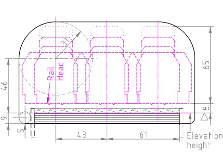 Figure with diagram of easement at particular distances.