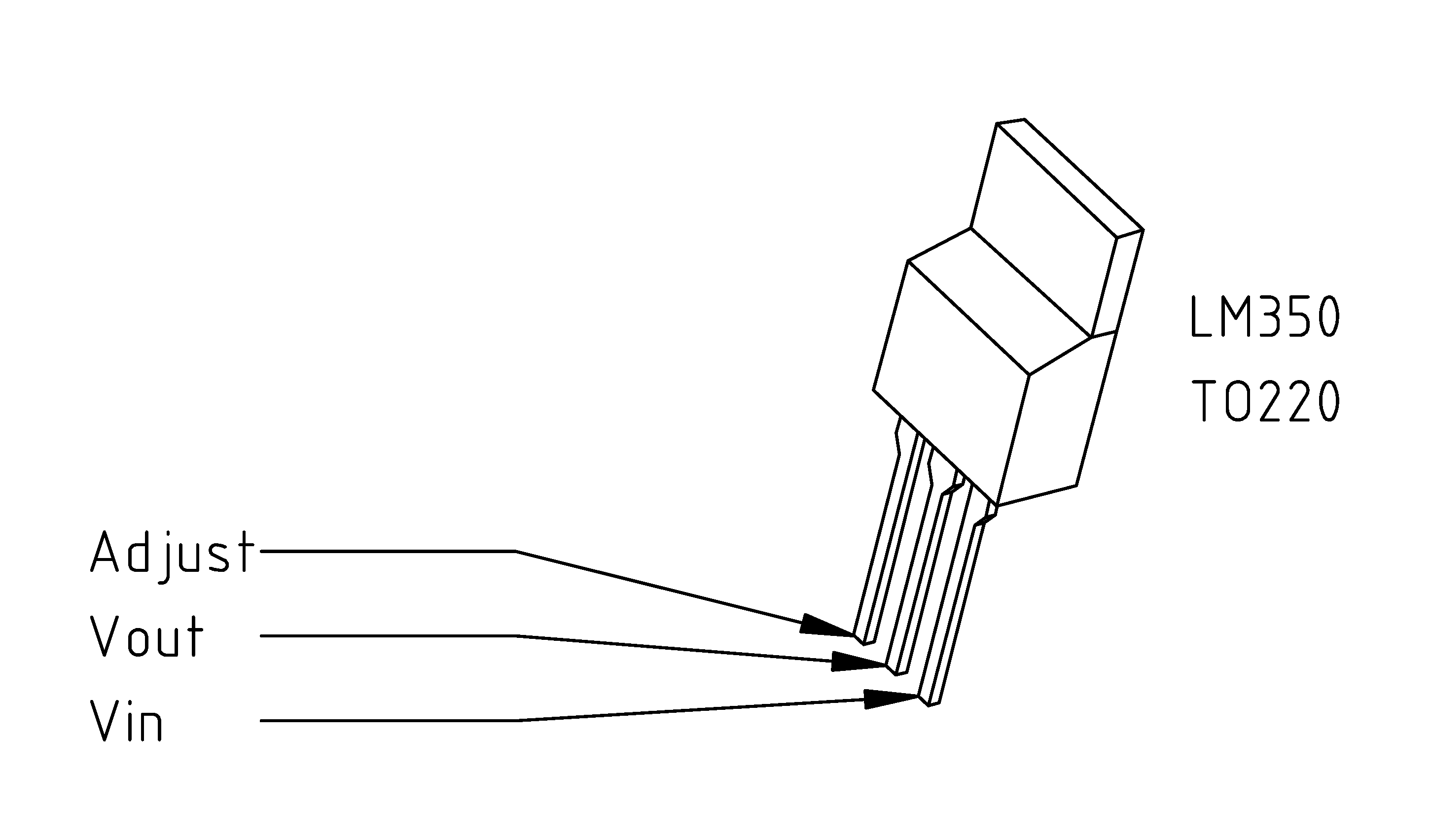 Figure with pinout LM 350