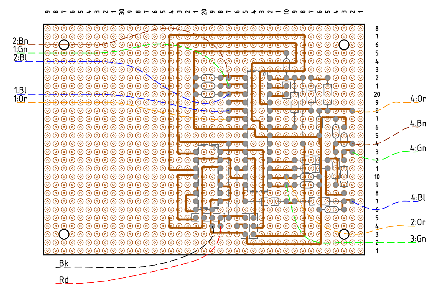 Figure with the CAB unit-ÖBB BR 1020-track side PCB