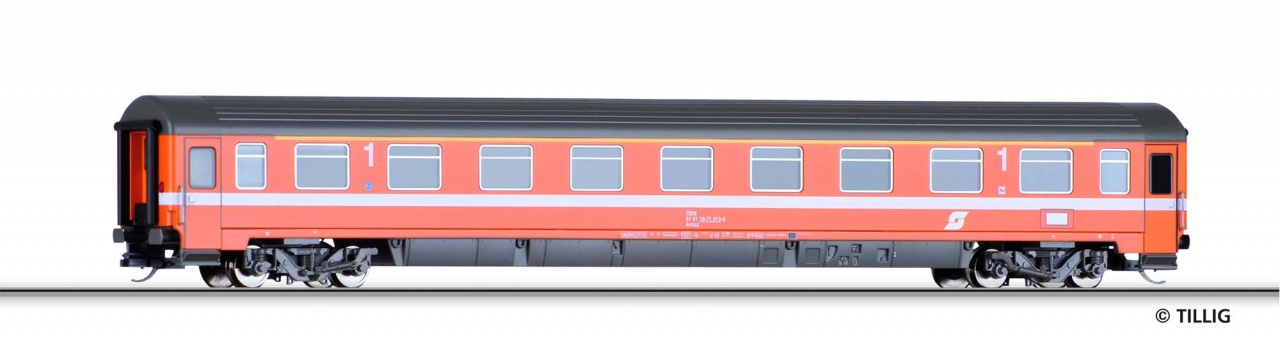 Picture of Tillig's 13541a 1st class ÖBB Amoz coach.